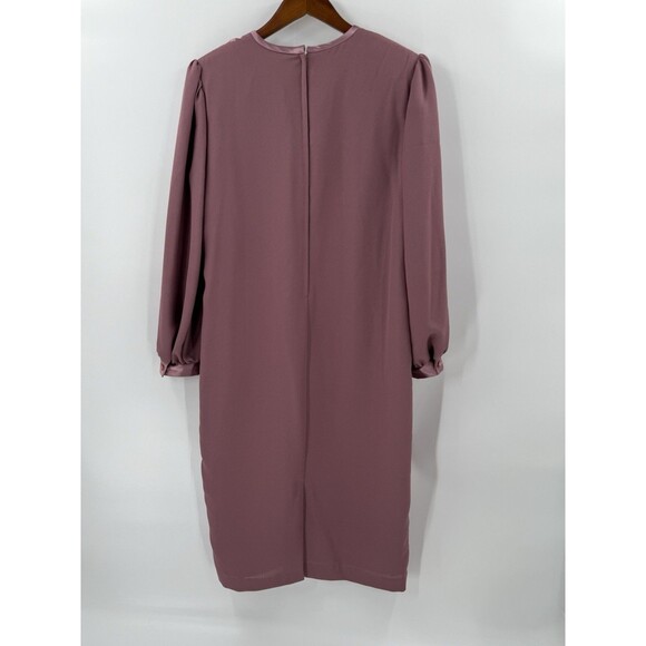 Vintage Florentine Mauve Pink Figure Flattering Dress Made in Canada Size 14 - Picture 2 of 11